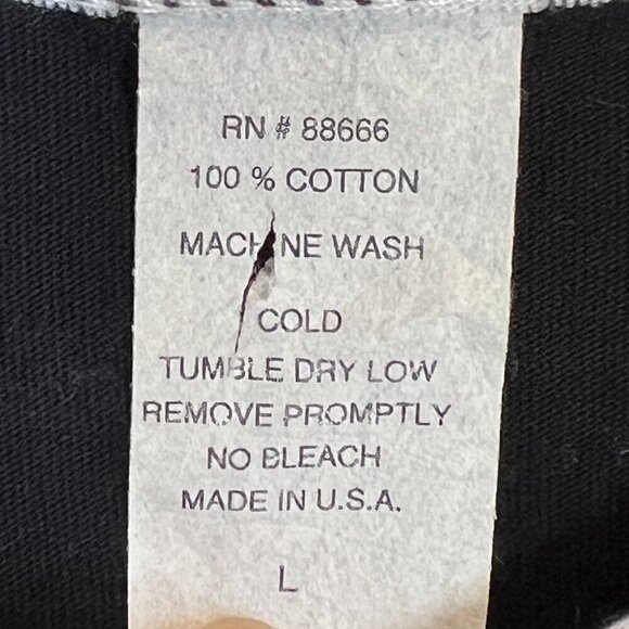 Vintage Nascar T-Shirt Medium Racing Black White Y2K Long Sleeve Retro - Picture 6 of 7